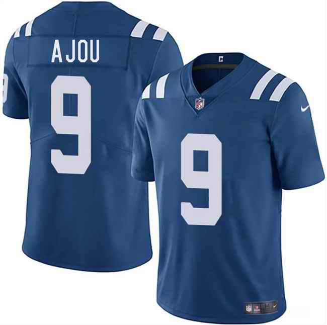 Men's Indianapolis Colts #9 Ajou Ajou Blue 2025 Vapor Limited Stitched Football Jersey